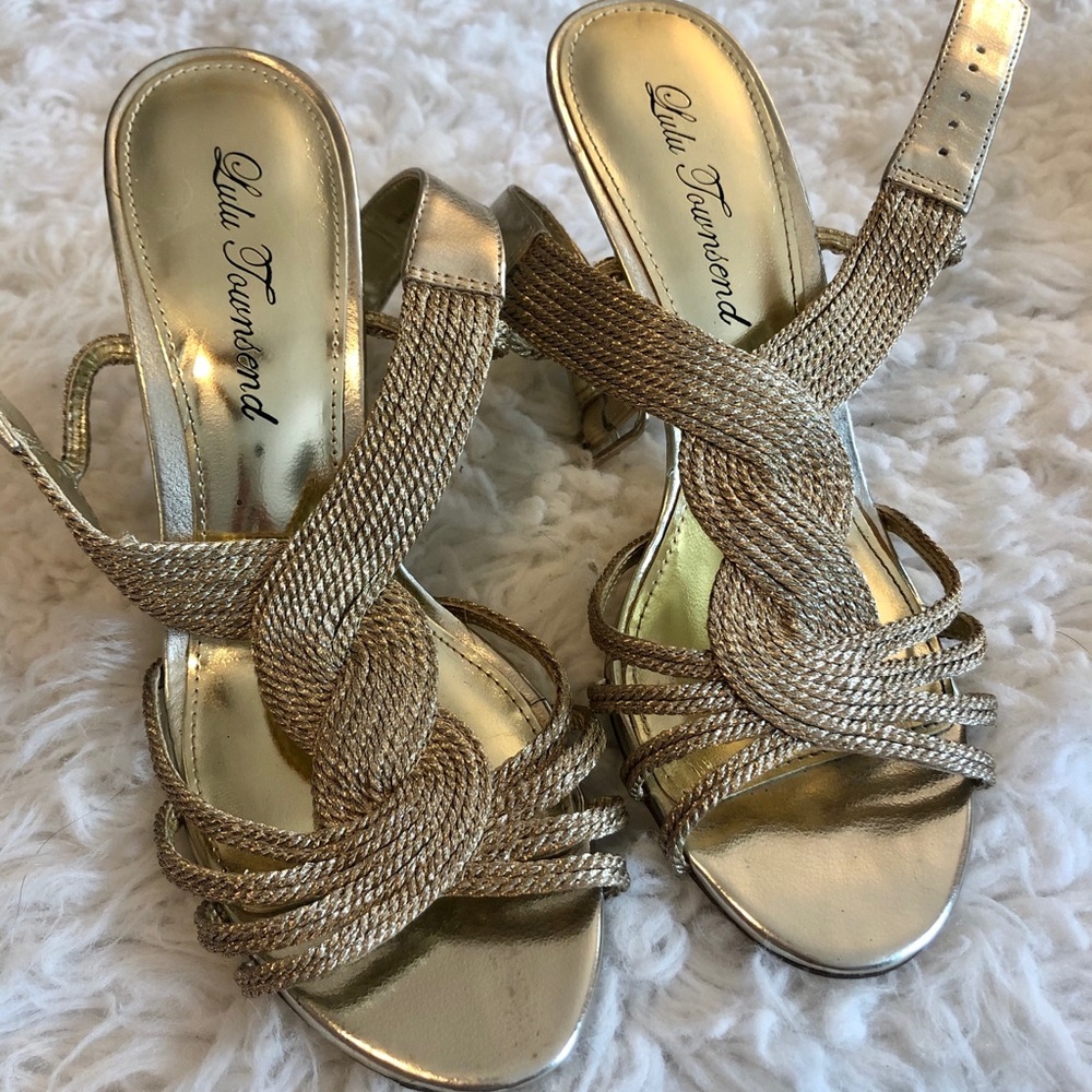 * SOLD*  Lulu Townsend gold heels